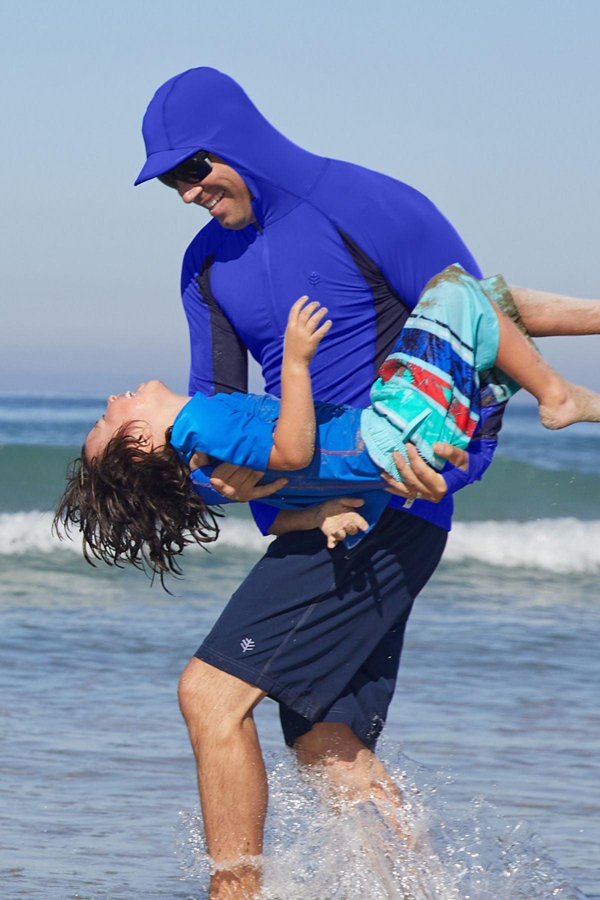 PRÉCOMMANDE - T-shirt de bain anti-UV à capuche homme - Point Break - Coolibar - KER-SUN